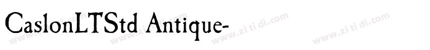 CaslonLTStd Antique字体转换